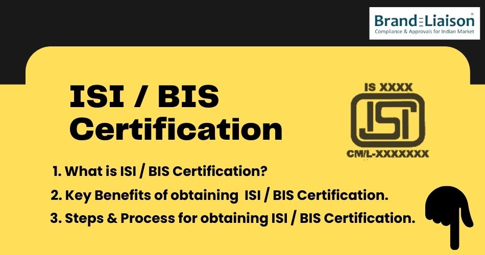 ISI / BIS Certification for India